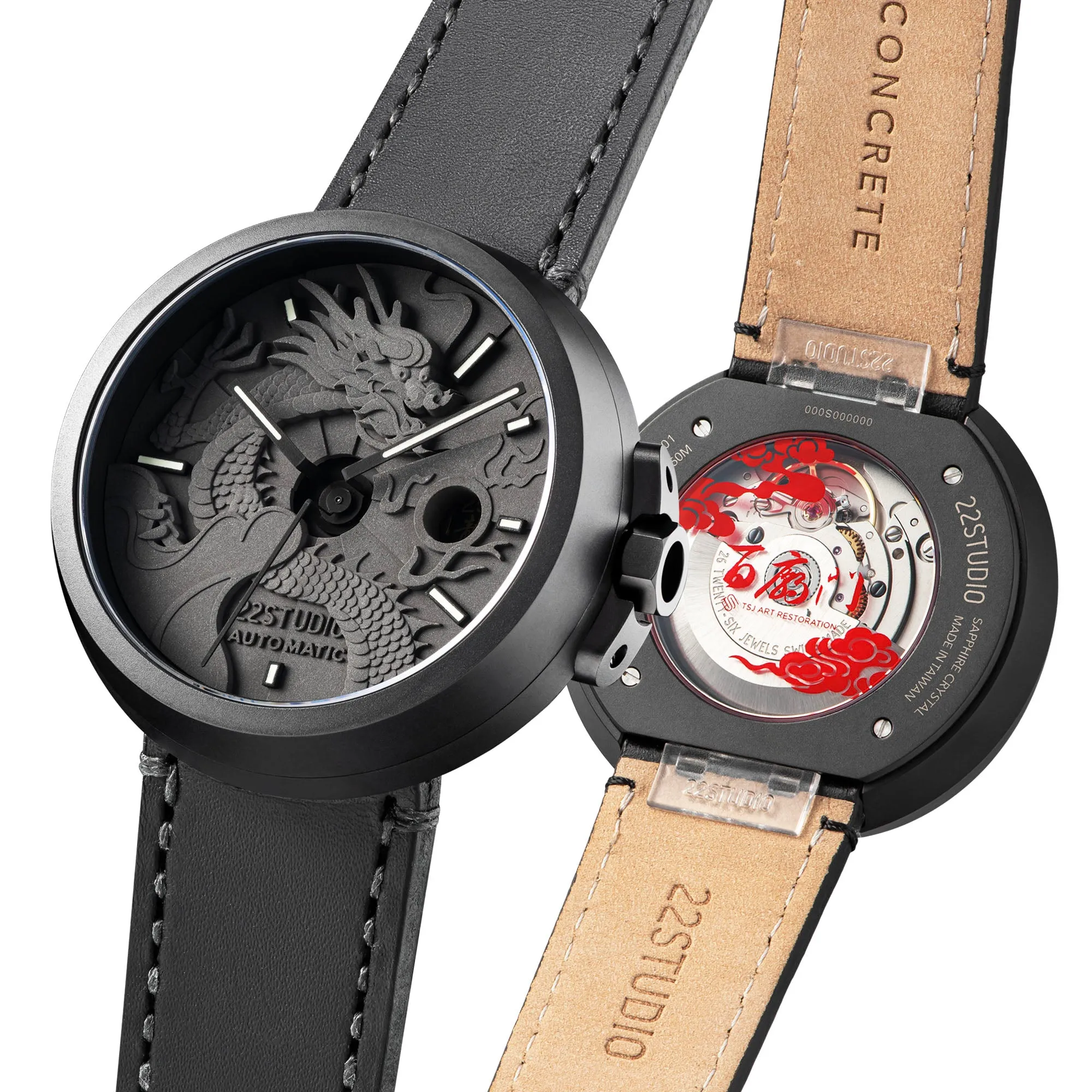 4D Concrete Watch Automatic 45mm Dragon Edition_Shadow