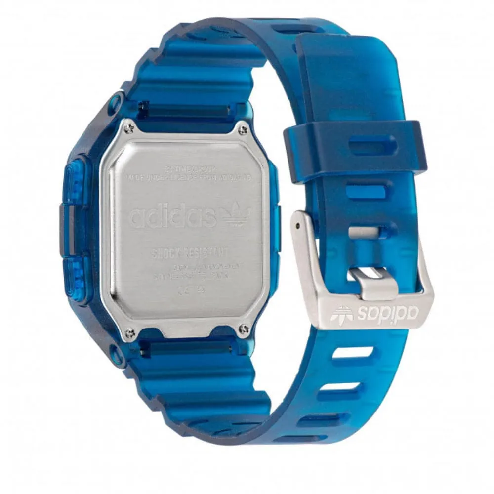 Adidas Street Digital Blue Resin Strap Men Watch AOST22552