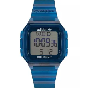 Adidas Street Digital Blue Resin Strap Men Watch AOST22552