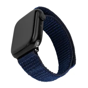 Apple Watch (38/40/SE/41MM) Fixed Nylon Rem - Mørkeblå