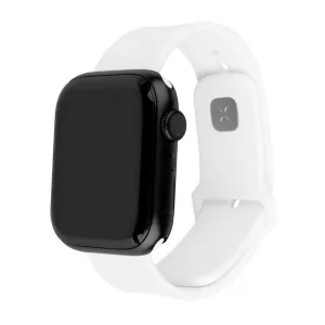 Apple Watch (42 / 44 / 45 / SE / 49mm) Fixed Sporty Silikone Rem Sæt - Hvid