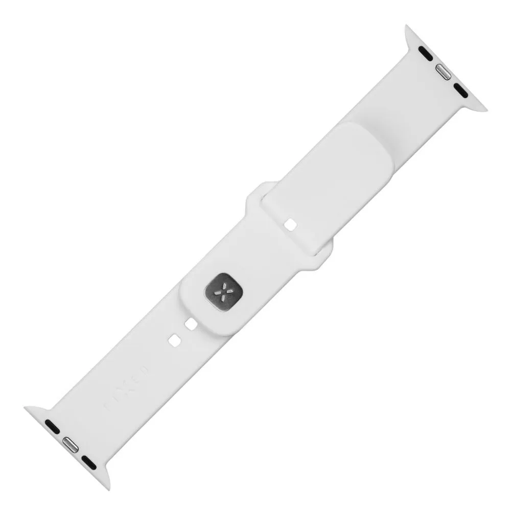 Apple Watch (42 / 44 / 45 / SE / 49mm) Fixed Sporty Silikone Rem Sæt - Hvid