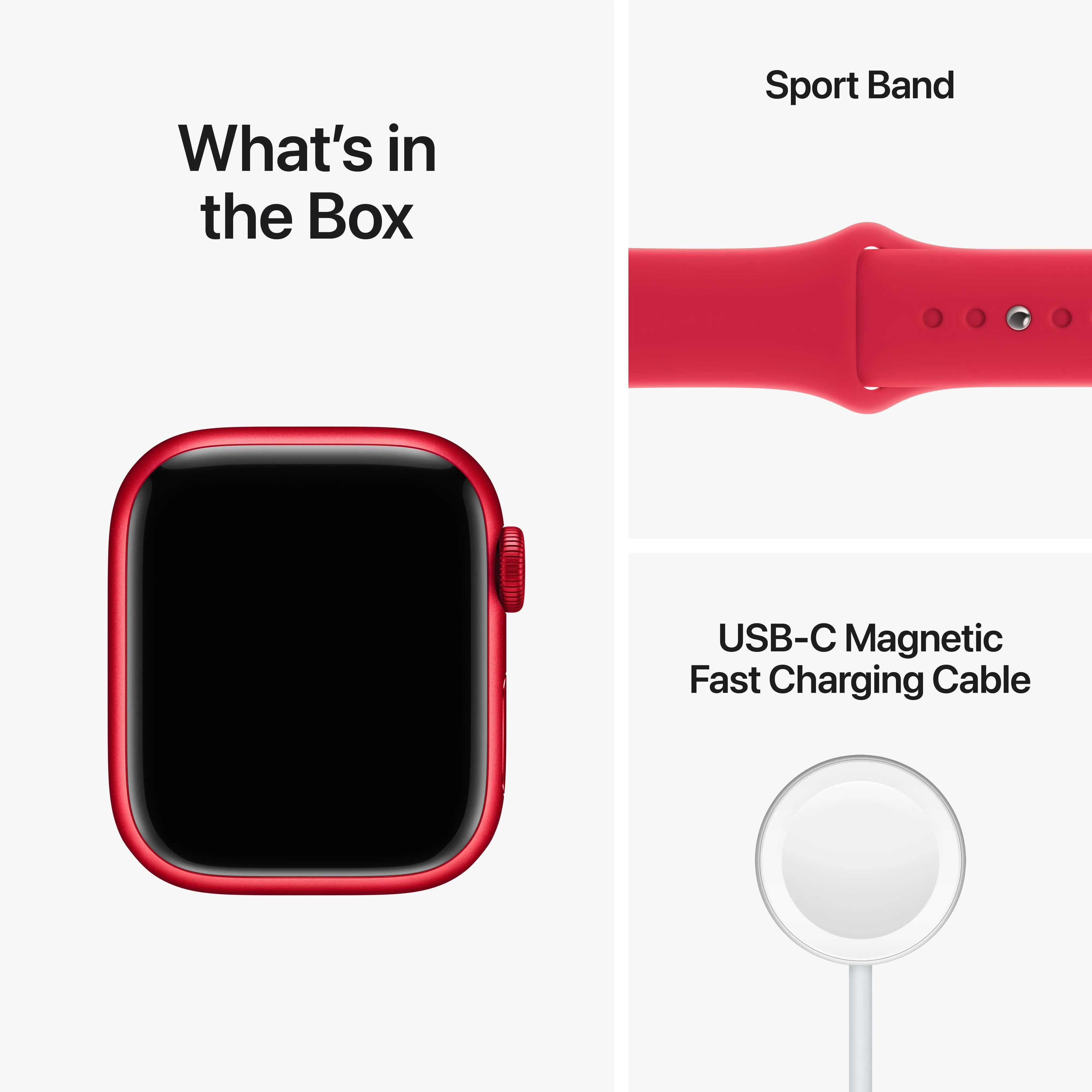 Apple Watch Series 8 GPS 41mm (PRODUCT)RED Aluminium Case with (PRODUCT)RED Sport Band - Regular