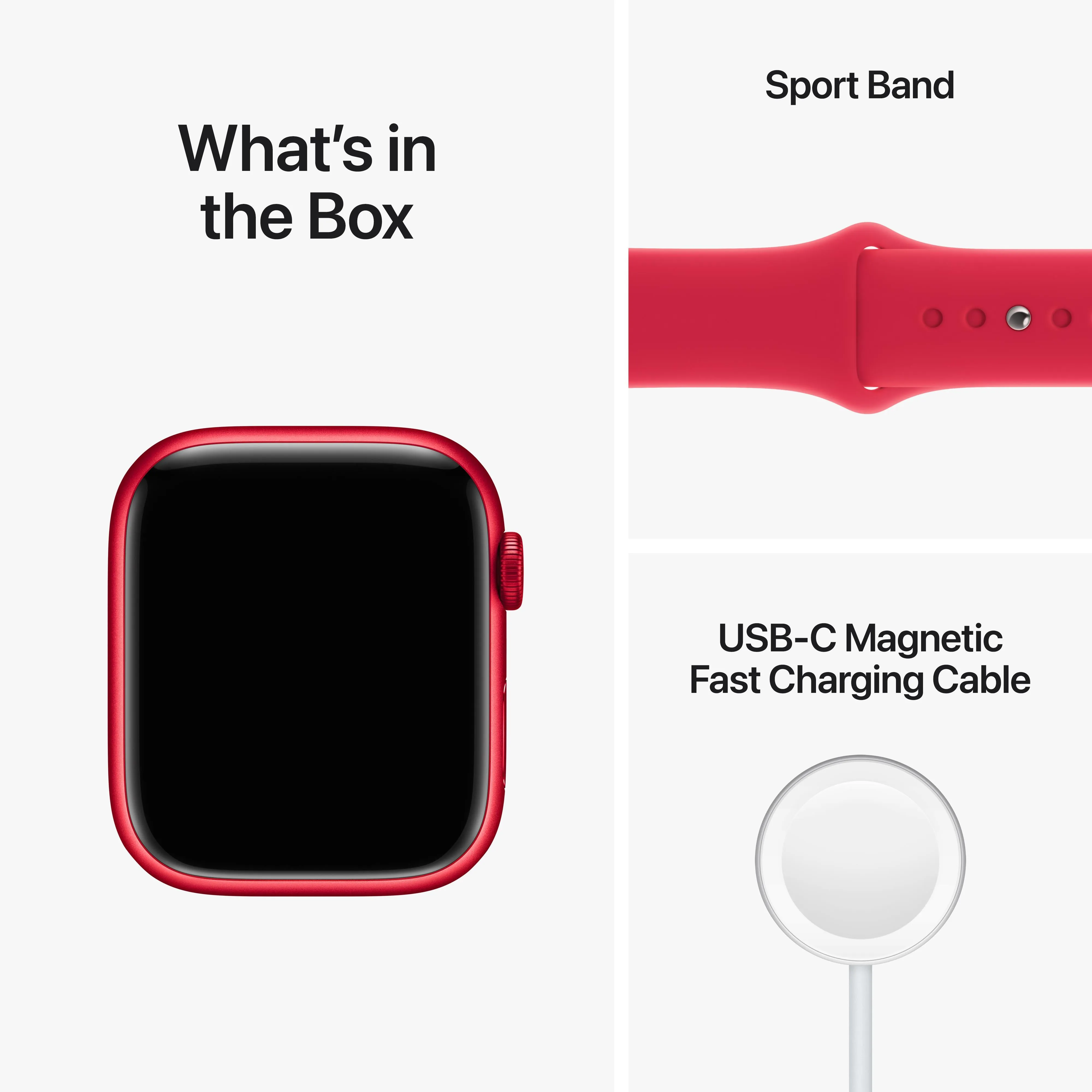 Apple Watch Series 8 GPS   Cellular 45mm (PRODUCT)RED Aluminium Case with (PRODUCT)RED Sport Band - Regular