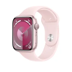 Apple Watch Series 9 GPS, 41 mm Pink Aluminium Case with Light Pink Sport Band – MR943 (M/L)