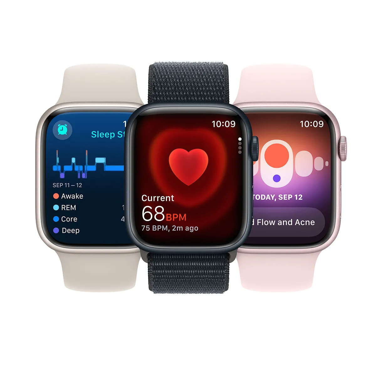 Apple Watch Series 9 GPS, 41 mm Red Aluminium Case with Red Sport Band – MRXH3 (M/L)