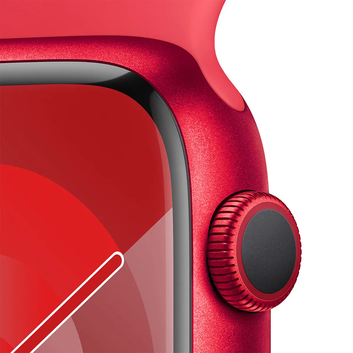 Apple Watch Series 9 GPS, 41 mm Red Aluminium Case with Red Sport Band – MRXH3 (M/L)