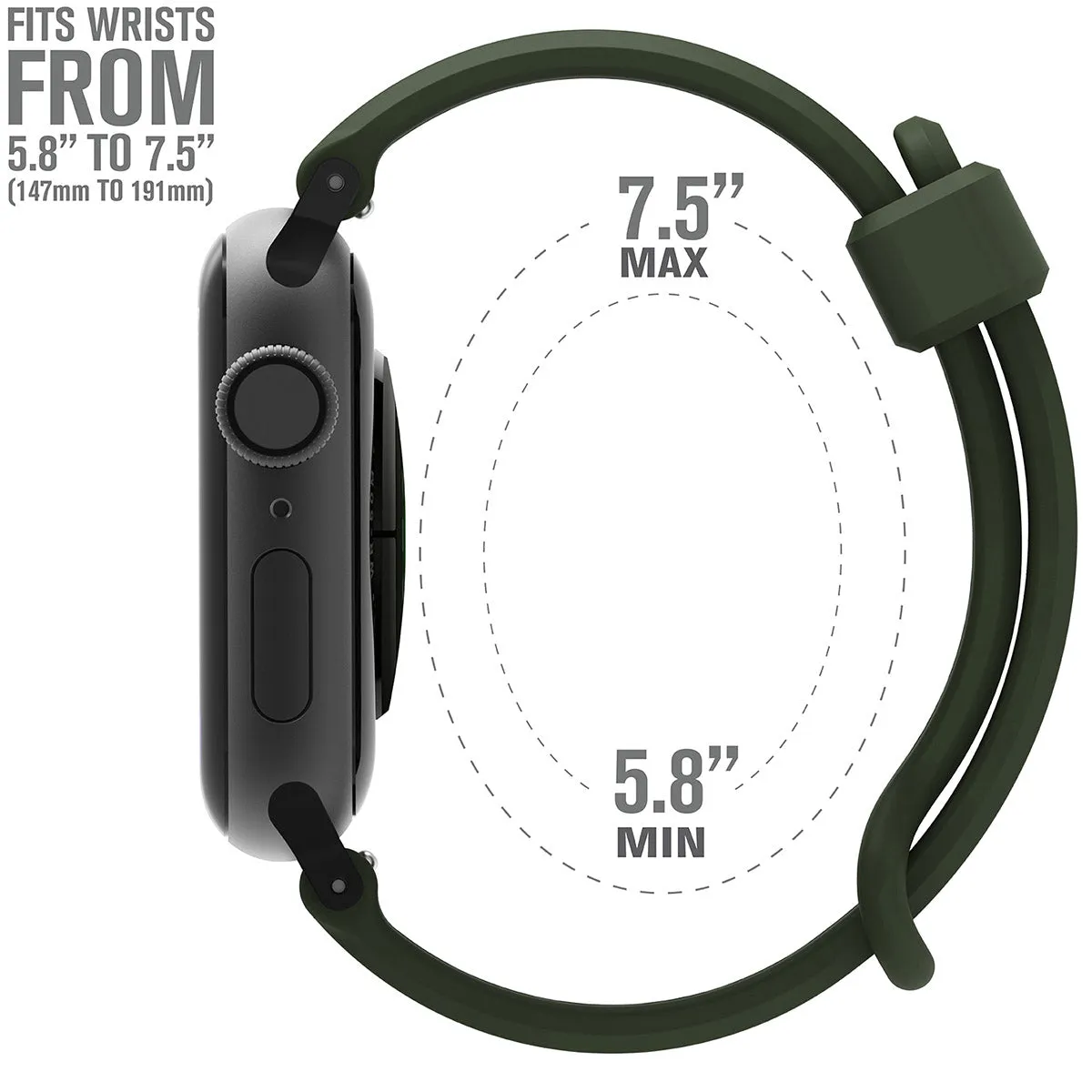 Apple Watch Series 9/8/7/6/5/4/SE (Gen 2/1), 38/40/41mm - Sports Band with Apple Connector