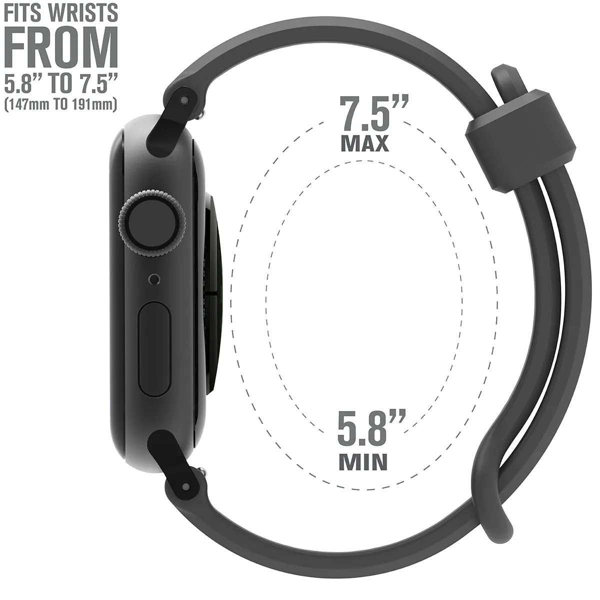 Apple Watch Series 9/8/7/6/5/4/SE (Gen 2/1), 38/40/41mm - Sports Band with Apple Connector