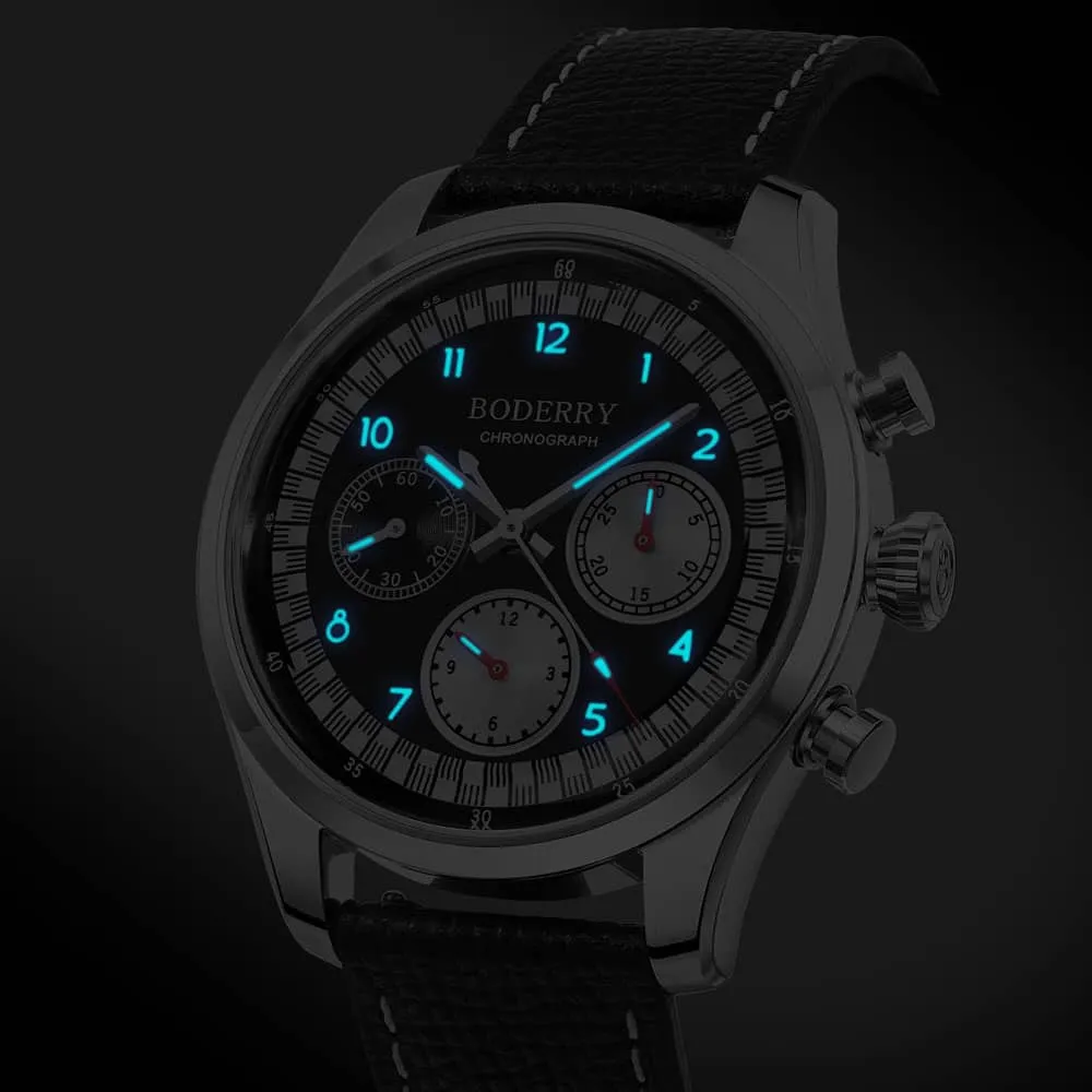 ASYMMETRY - Mechanical Chronograph with Domed Sapphire Crystal | Ice Blue