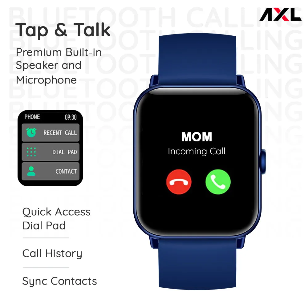 AXL Ranger BT Calling Full Touch Smart Watch with 1.80" HD Display, 7 Sports Modes | Call Notification | Up to 30 Days Battery Life