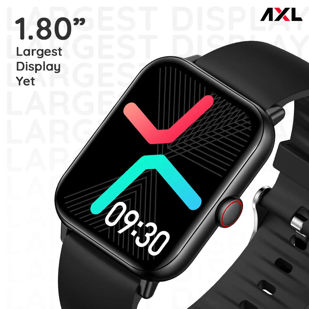 AXL Ranger BT Calling Full Touch Smart Watch with 1.80" HD Display, 7 Sports Modes | Call Notification | Up to 30 Days Battery Life