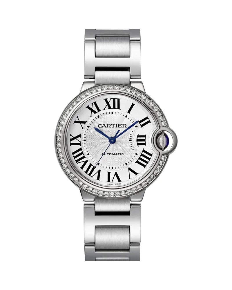 BALLON BLEU DE CARTIER, 36 MM, STEEL, DIAMONDS