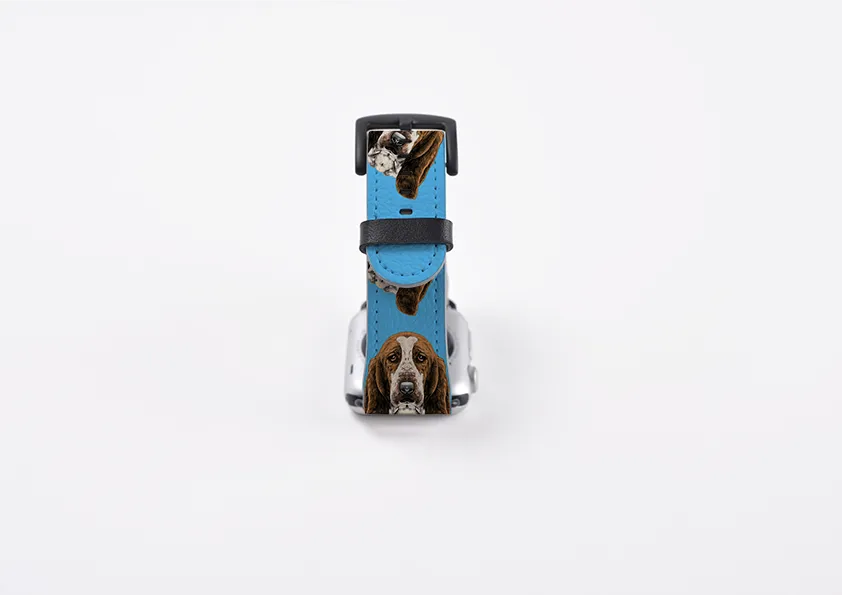 Basset Hound Mell Blue Apple Watch Strap