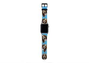 Basset Hound Mell Blue Apple Watch Strap