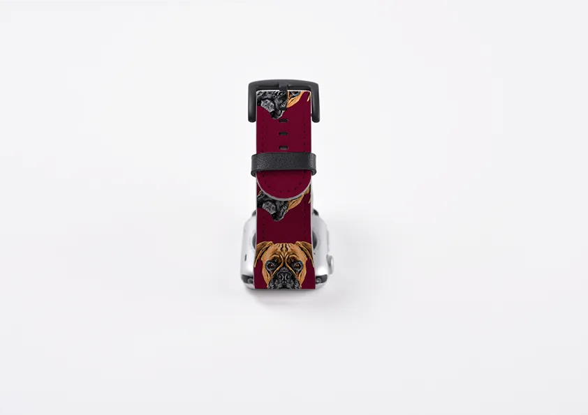 Boxer Maroon Apple Watch Strap