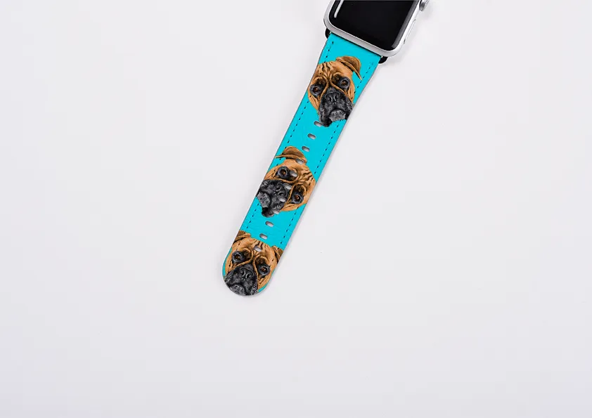 Boxer Sea Blue Apple Watch Strap