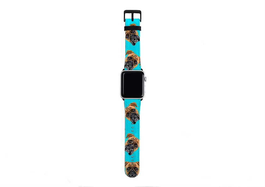 Boxer Sea Blue Apple Watch Strap