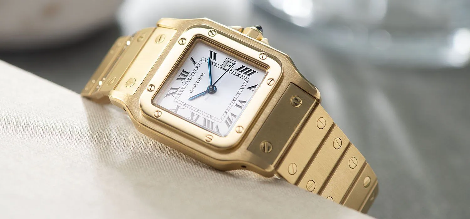 Cartier Santos 18kt Yellow Gold Box and Papers