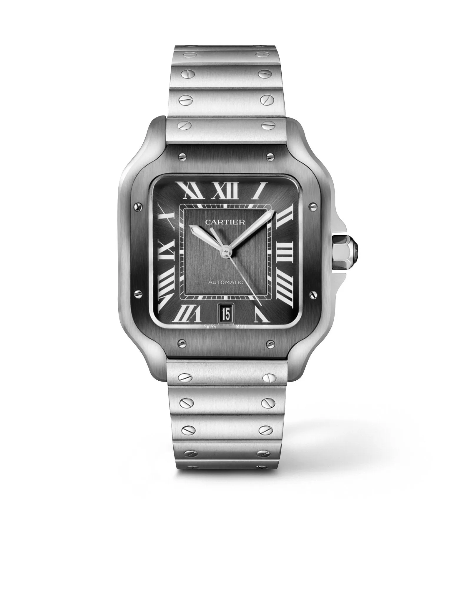 Cartier Santos De Large Automatic Grey Dial Men's Watch Santos