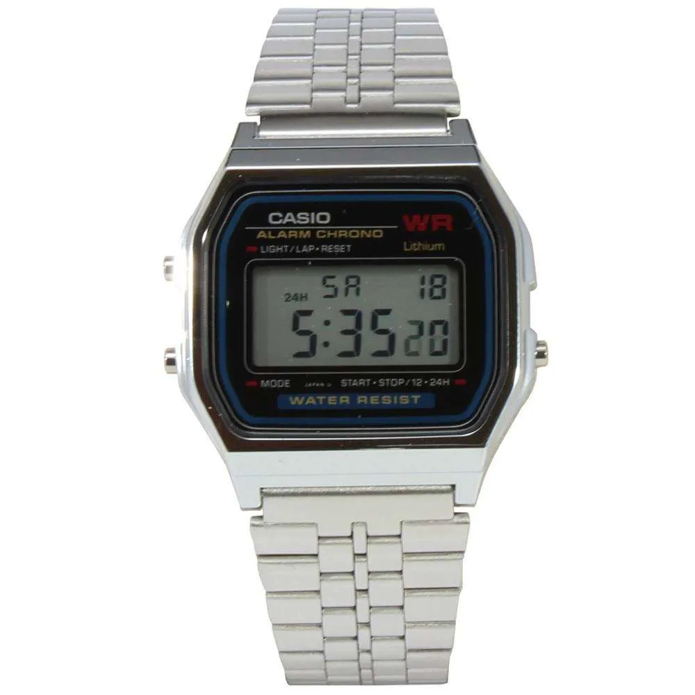 Casio A159W-N1DF Silver Stainless Watch for Men and Women