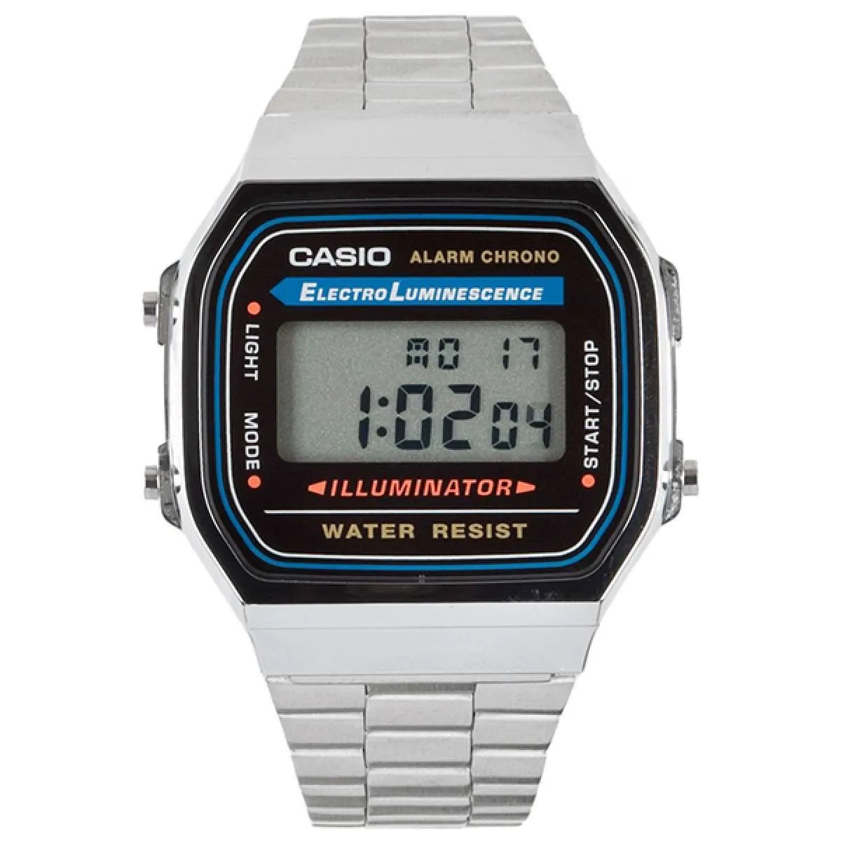 Casio A168WA-1UWD Silver Stainless Watch for Men and Women