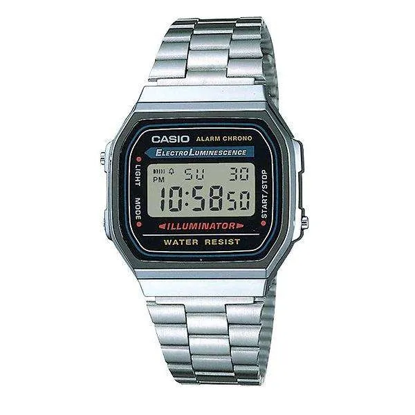 Casio A168WA-1UWD Silver Stainless Watch for Men and Women