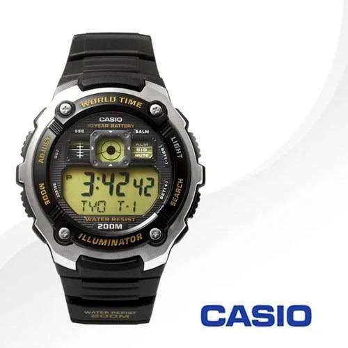 Casio AE-2000W-9A Black Resin Watch for Men