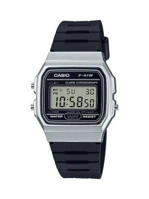 Casio - Basic Men's Digital Retro Black & Silver Watch