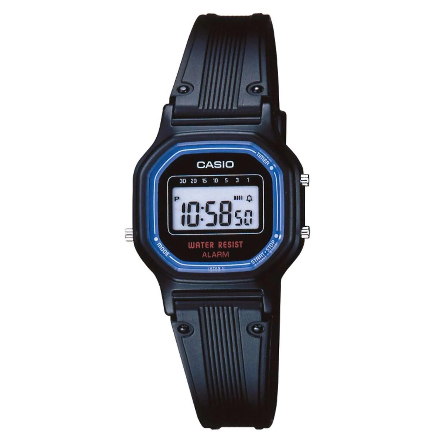 Casio LA-11WB-1WDF Black Resin Strap Watch for Women