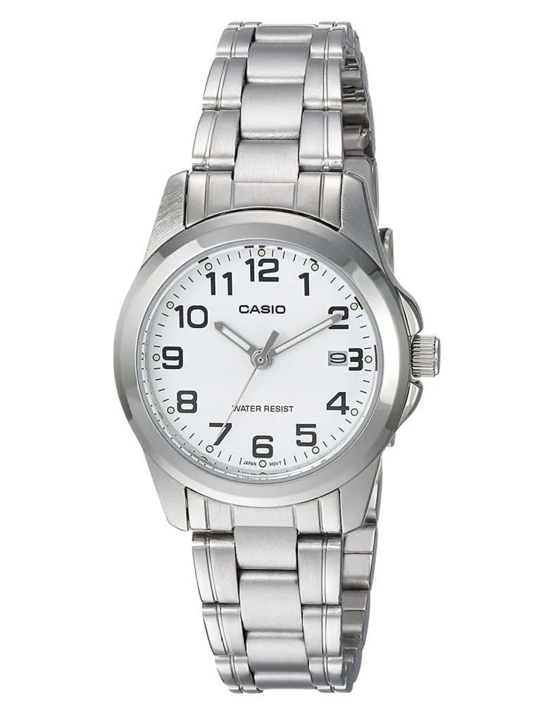 Casio LTP-1215A-7B2DF Silver Stainless Steel Strap Watch for Women