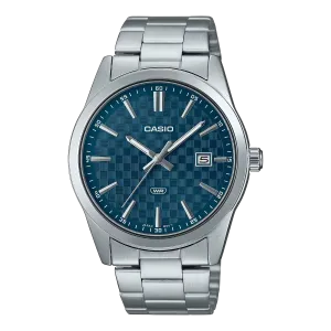 Casio Men Enticer Analog Light Blue Chess Dial Watch| MTP-VD03D-2A2UDF