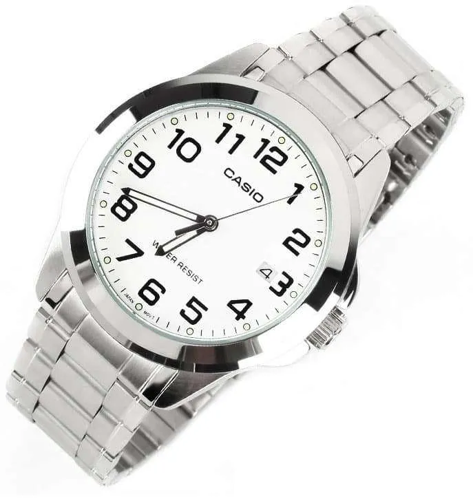 Casio MTP-1215A-7B2DF Silver Stainless Steel Strap Watch for Men