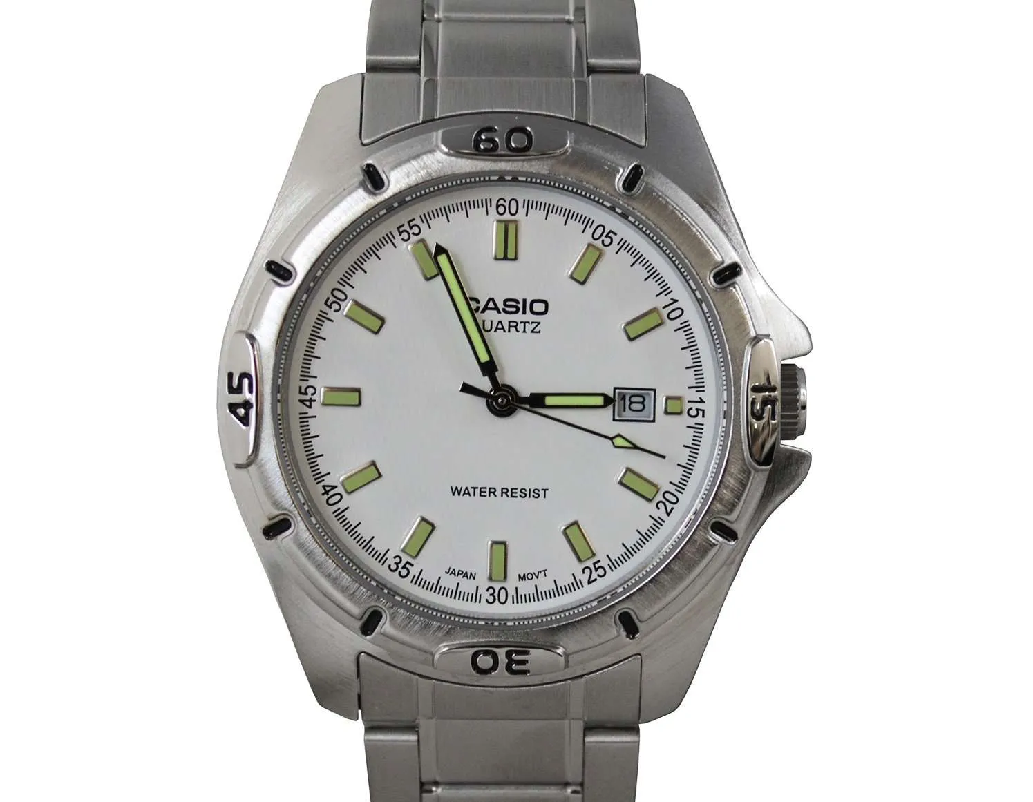 Casio MTP-1244D-7ADF Silver Stainless Steel Strap Watch for Men