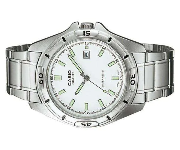 Casio MTP-1244D-7ADF Silver Stainless Steel Strap Watch for Men