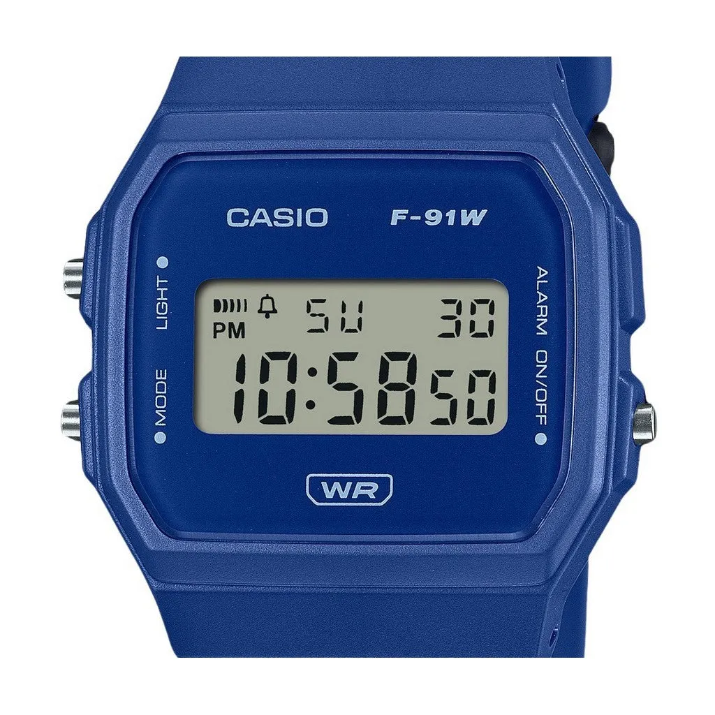 Casio POP F-91WB-2A1DF Unisex Blue Bio Based Digital Watch