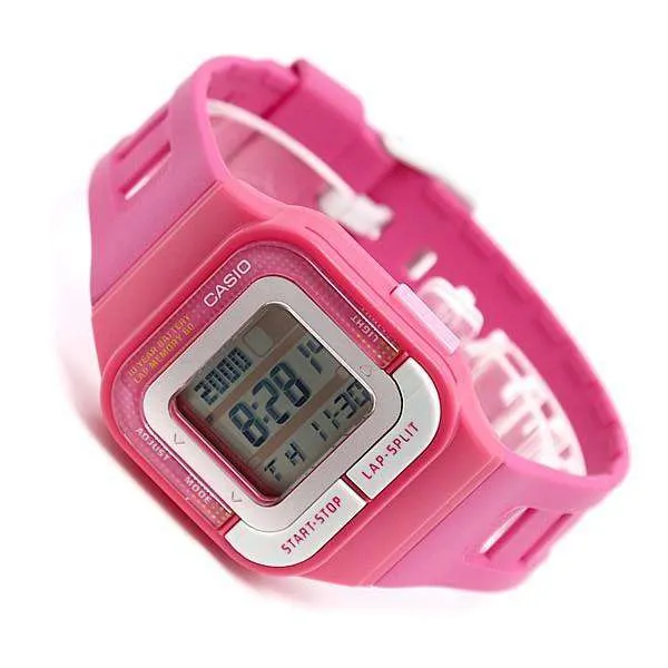 Casio SDB-100-4ADF Digital Pink Resin Strap Watch for Women