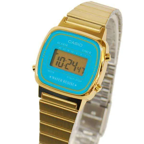 Casio Vintage LA670WGA-2D Gold Plated Watch for Women