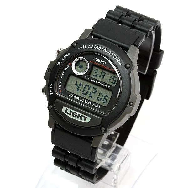 Casio W-87H-1VHDR Black Resin Watch for Men and Women