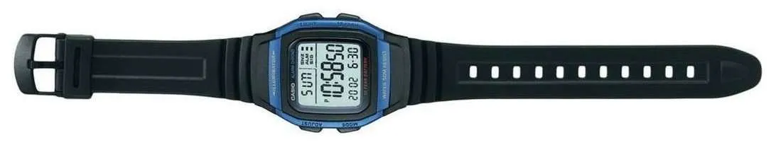 Casio W-96H-2AVDF Black Resin Watch for Men and Women