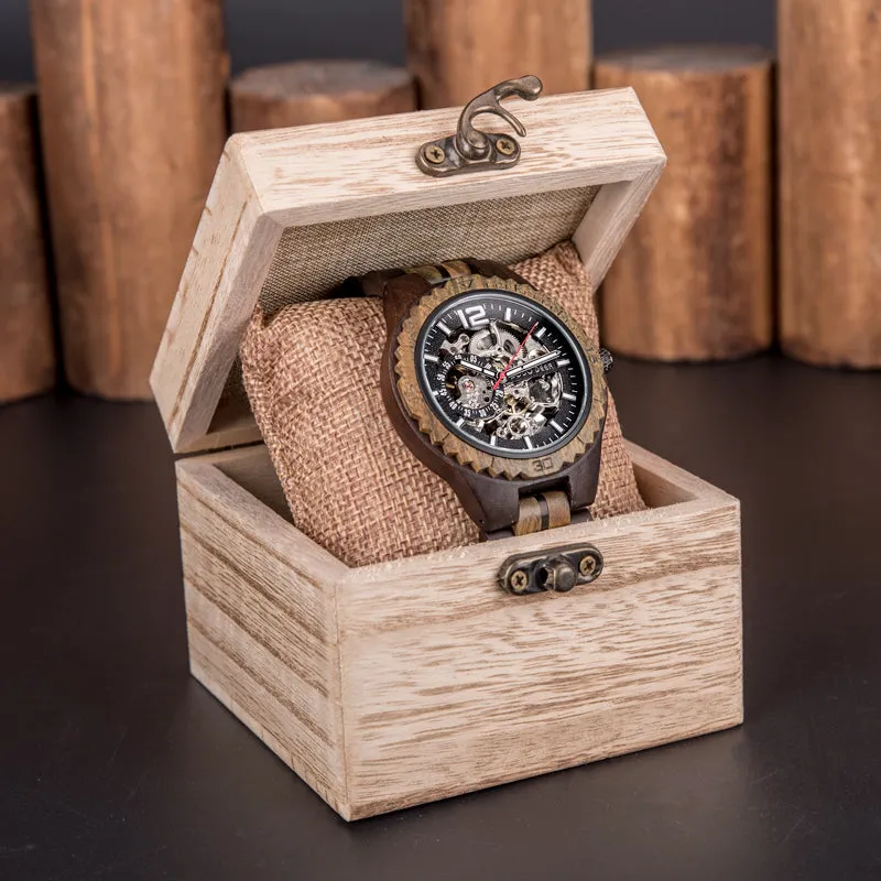 DODO DEER Automatic Wristwatch Luminous Wood Wacth for Women