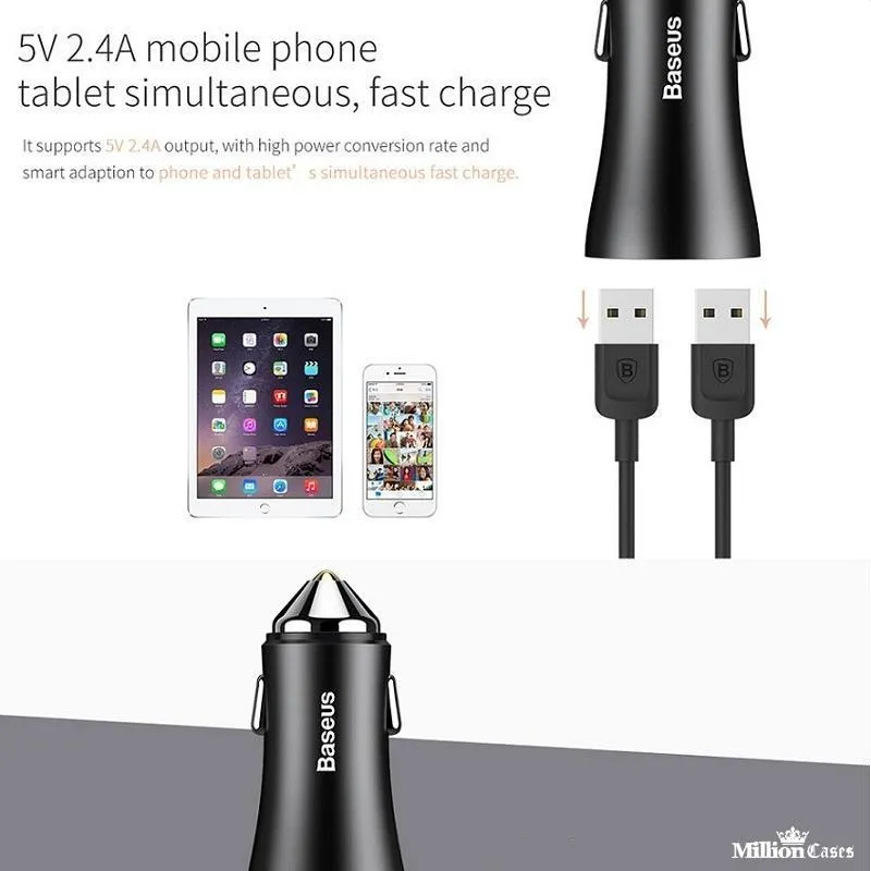 Dual USB Car Phone Charging Adapter