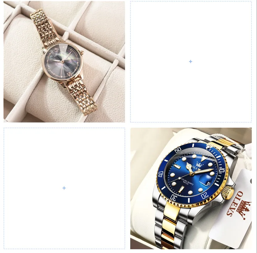 Elegant Geneva Diamond Quartz Watch for Women