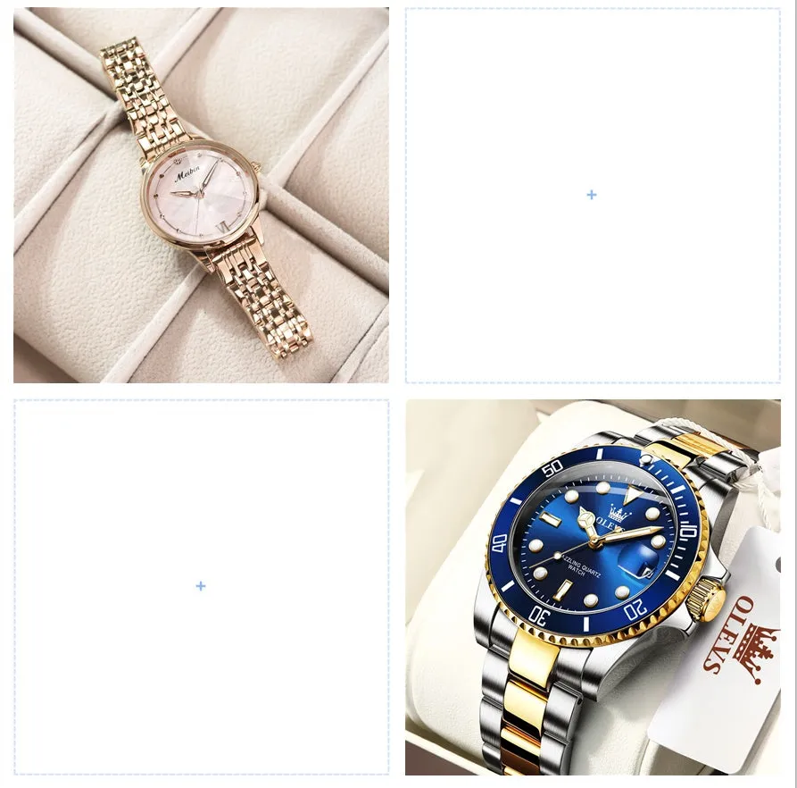 Elegant Geneva Diamond Quartz Watch for Women