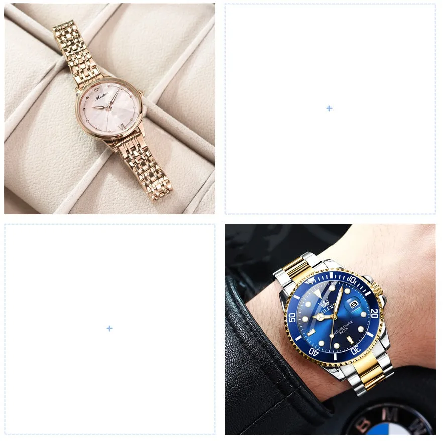 Elegant Geneva Diamond Quartz Watch for Women