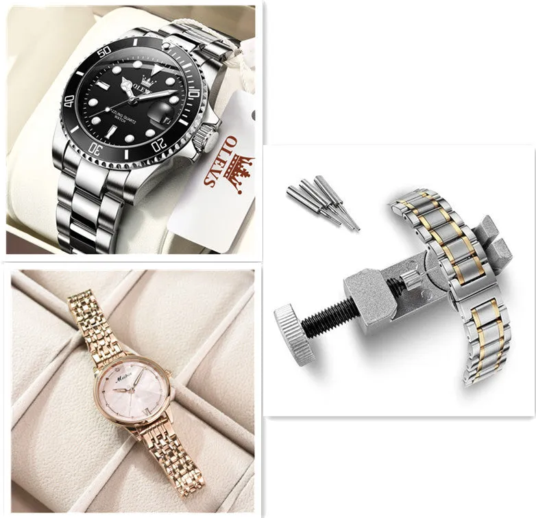 Elegant Geneva Diamond Quartz Watch for Women