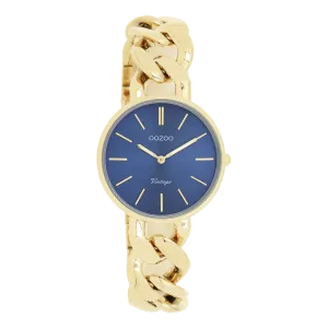 Gold coloured OOZOO watch with gold coloured chunky chain bracelet - C20359