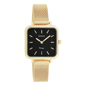 Gold coloured OOZOO watch with gold coloured metal mesh bracelet - C20264