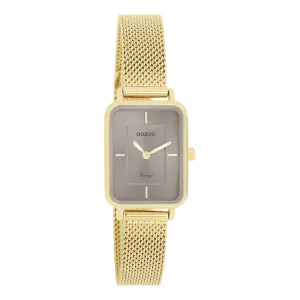 Gold coloured OOZOO watch with gold coloured metal mesh bracelet - C20353