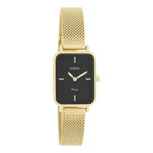 Gold coloured OOZOO watch with gold coloured metal mesh bracelet - C20354